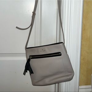 New Kate Spade gray shoulder purse